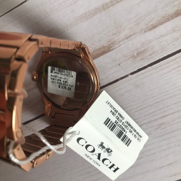 Coach Womens Watch Maddy Rose Gold With Crystal - Picture 10 of 10